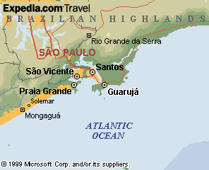 Carta náutica da região da Ilha de Santo Amaro - Guarujá - SP